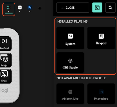 Plugins those do not need application (Logi Options+)